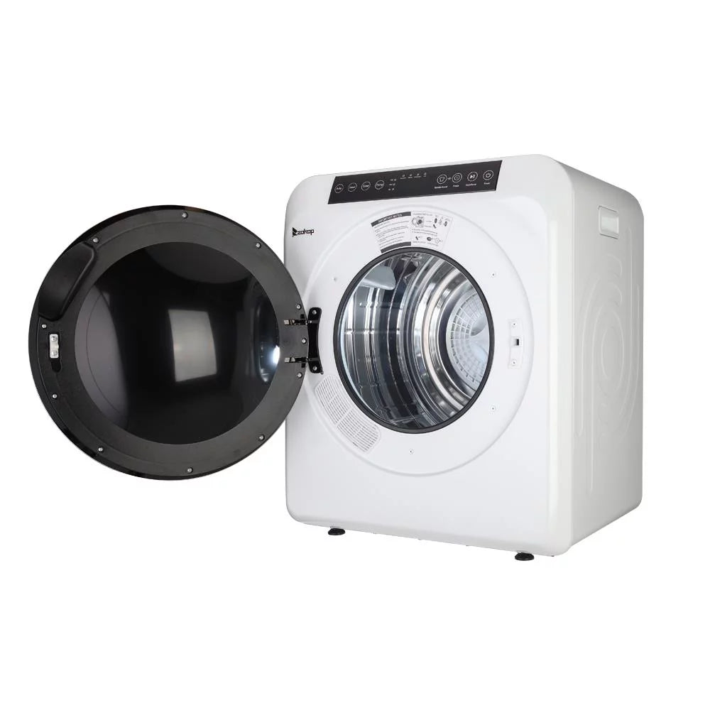 ZOKOP Compact Electric Clothes Dryer 13lbs Capacity Stainless Steel Dryer, White