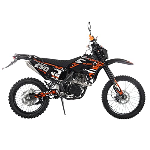250cc Dirt Bike with 21" Front and 18" Rear Wheels, 5-Speed Manual K337471