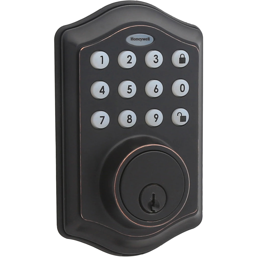 Electronic Entry Deadbolt with Keypad, Oil Rubbed Bronze J7444