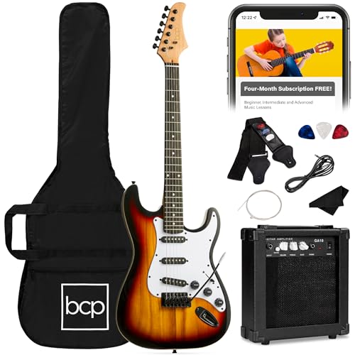 Beginner Electric Guitar Starter Kit with Case, Amp, and Accessories G63095