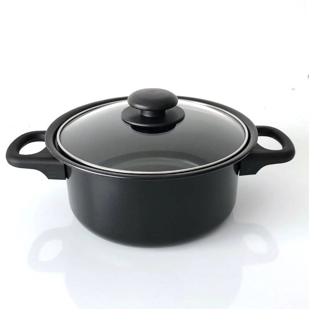 Non-Stick Cookware Set, 13 Piece, Portable with Glass Lids J188