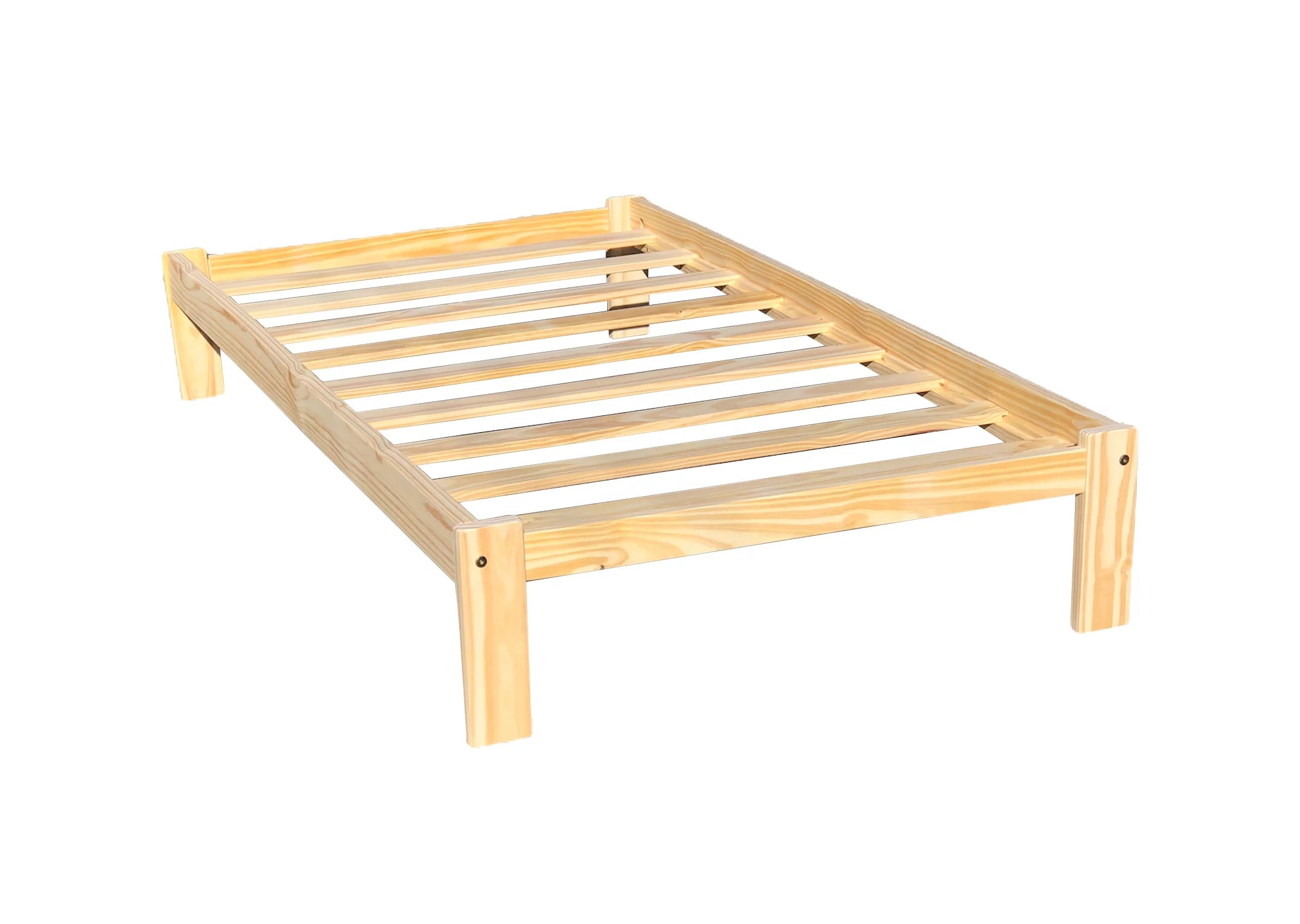 Twin Size Solid Pine Wood Platform Bed D578
