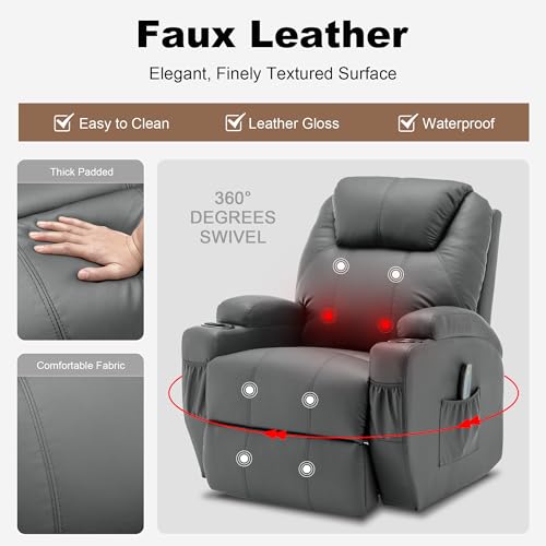 Rocking Recliner Chair with Massage and Heat E368