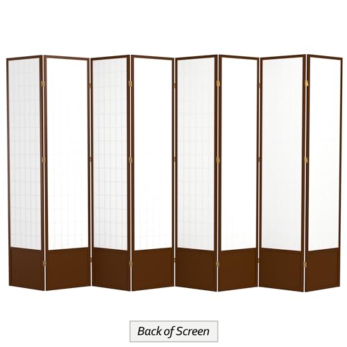 7 ft. Tall Window Pane Shoji Screen Room Divider, 3 Panels T5246
