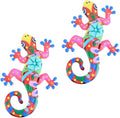 Hemoton 2pcs Iron Gecko Wall Art Decor Inspirational Gecko Sculpture Wall Hanging Ornament Gecko Hanging Ornament Metal Gecko Statue Pendant 3D Metal Gecko