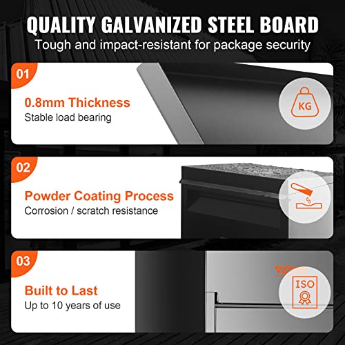 Package Delivery Box for Outside, Galvanized Steel with Coded Lock V5763