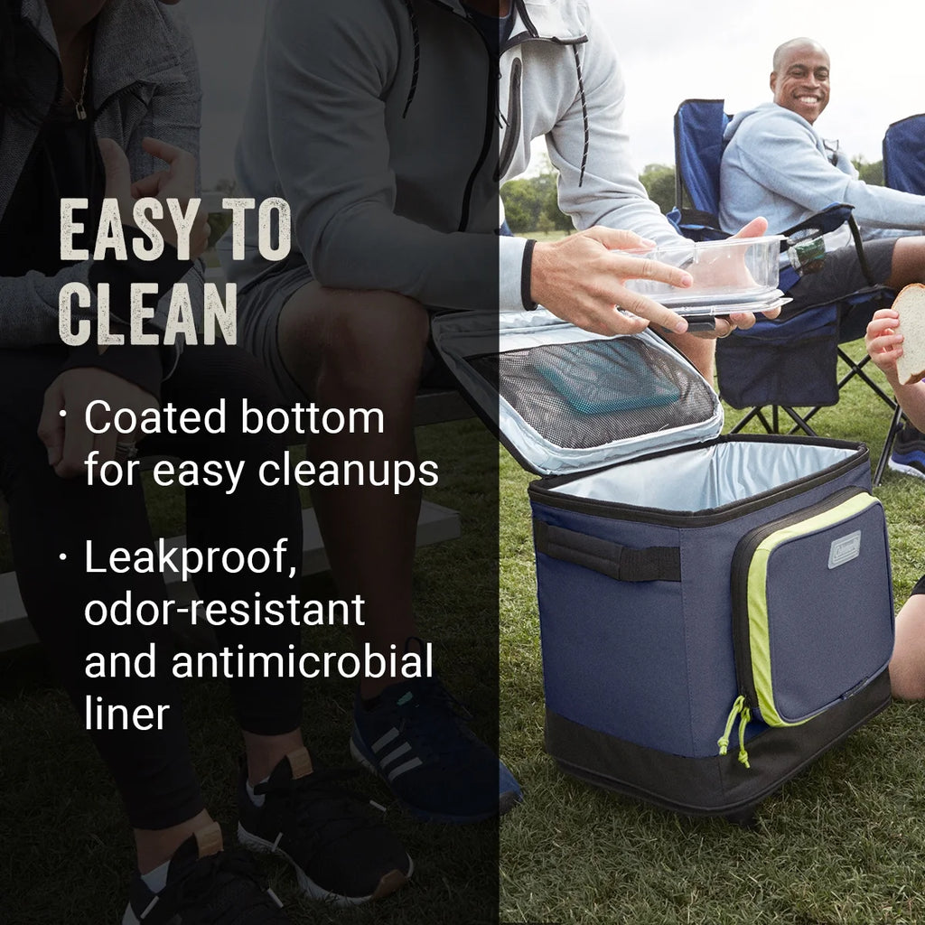 Soft Sided Cooler with Wheels, 42 Cans I1578