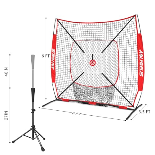 Baseball Softball Practice Net with Batting Tee and Strike Zone Target D632881