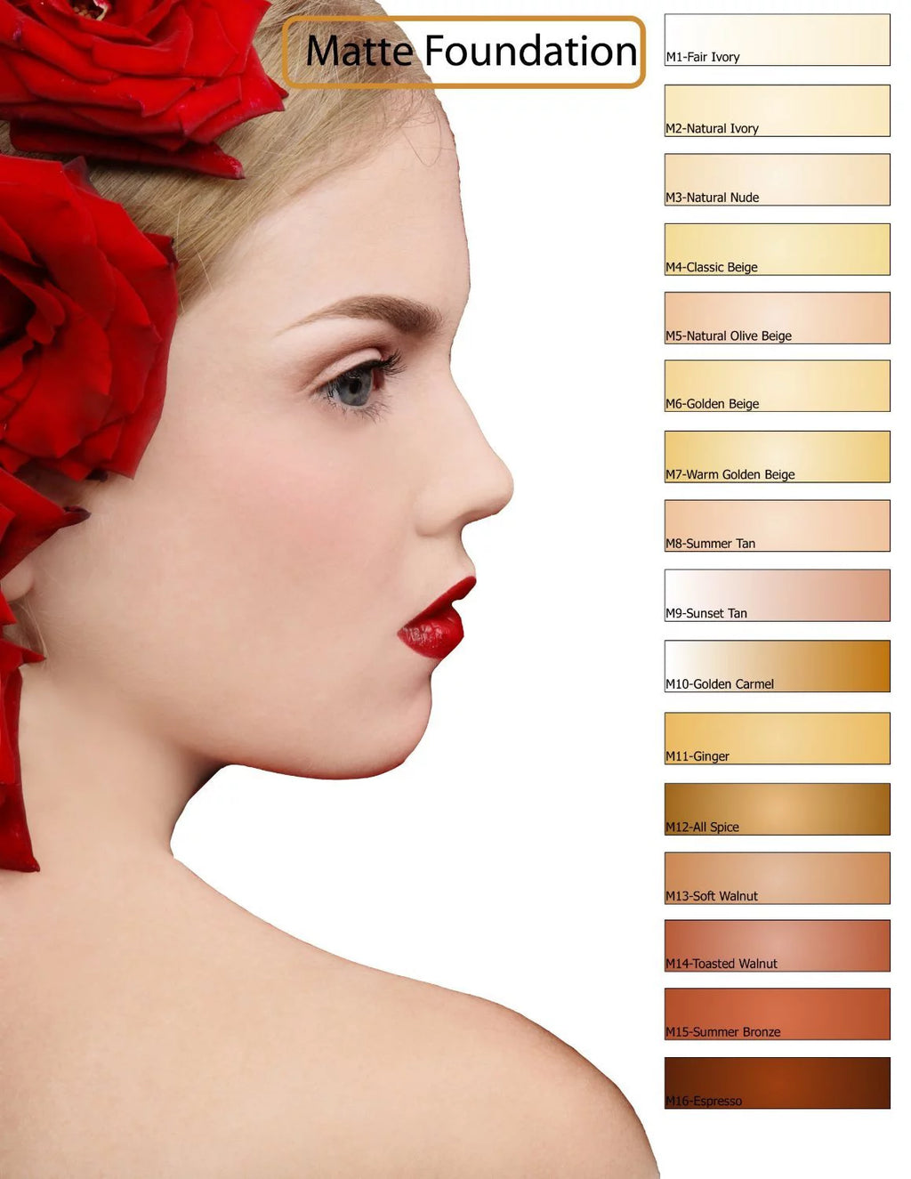 Airbrush Water-based Foundation Set of 5 Medium Matte Shades Q360615