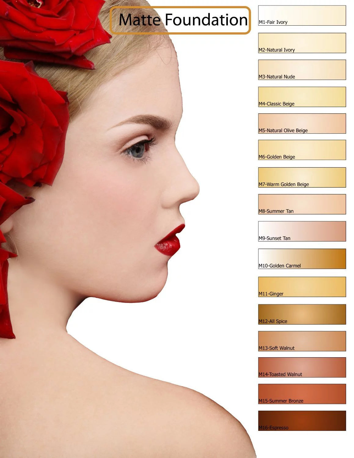 Airbrush Water-based Foundation Set of 5 Medium Matte Shades Q360615