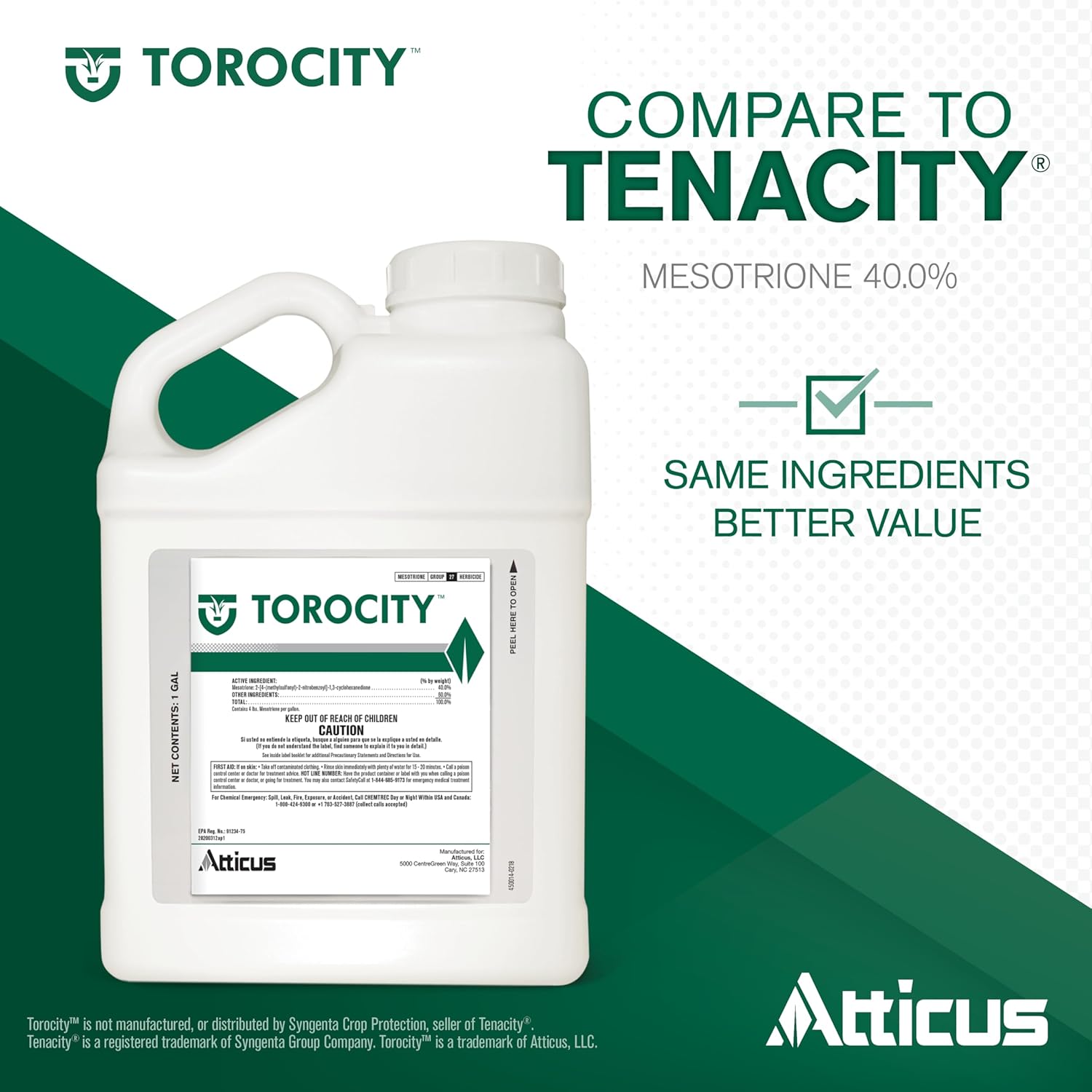Turf Herbicide Mesotrione Concentrate, Selective Weed Killer for Lawns A287031