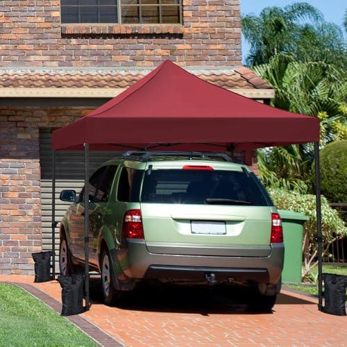 Heavy Duty Pop Up Canopy Tent 10x20 with Wheeled Carry Bag, White X6840