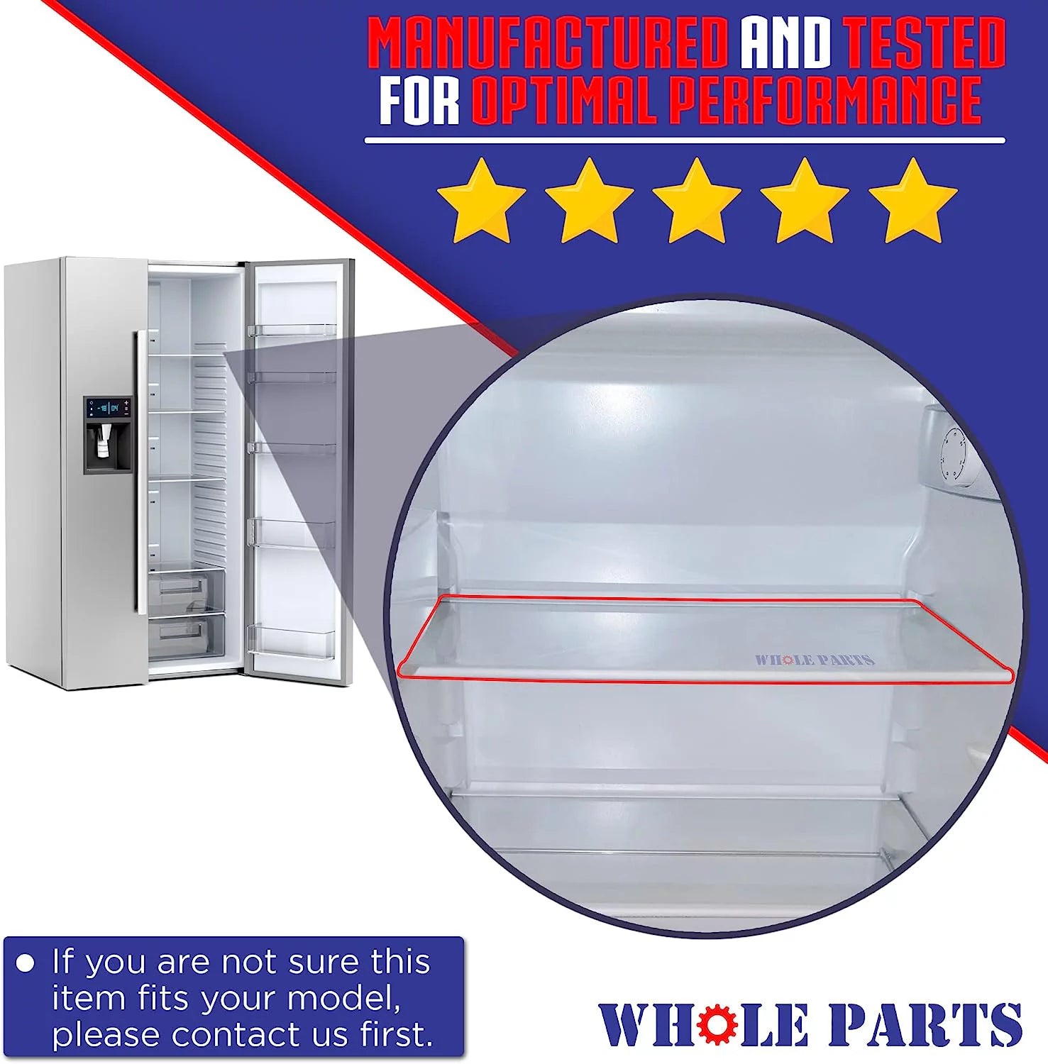 Refrigerator Glass Shelf Upper for Freezer Section T1737
