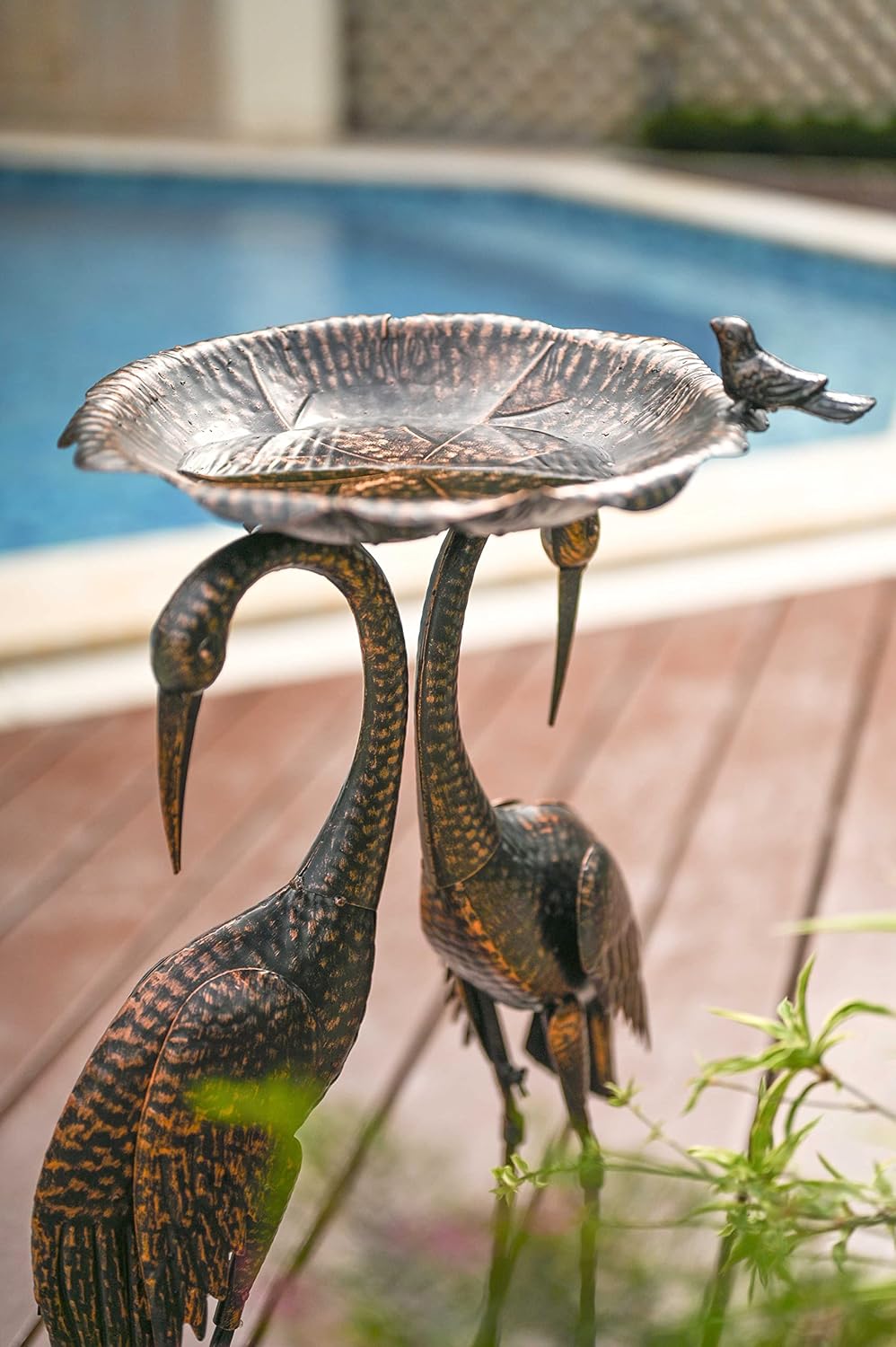 Outdoor Large Crane Bird Metal Garden Art Heron Sculptures Statues Lawn Ornaments T676597