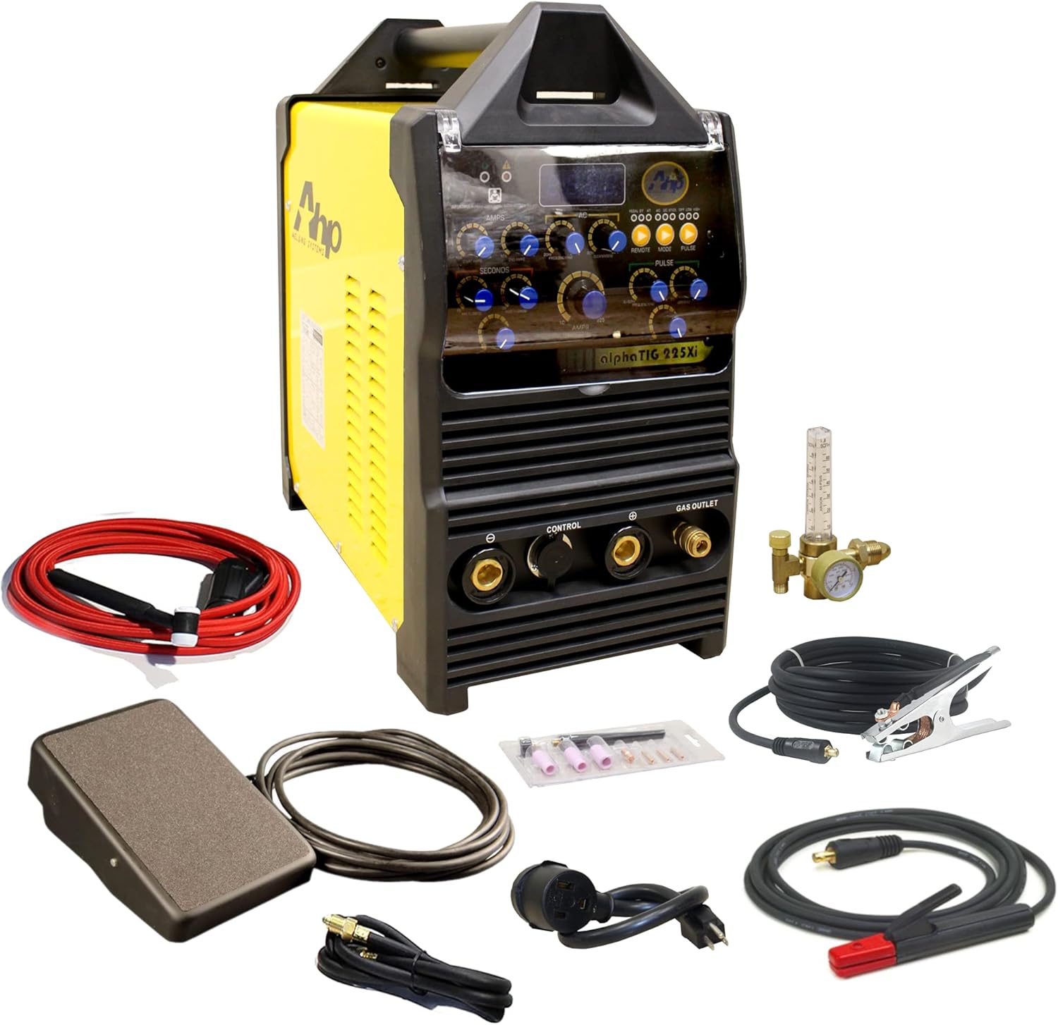 New 2024 AHP Alpha-TIG 225Xi 200 Amp IGBT AC/DC Pulse TIG/Stick Welder 110v/220v Dual Voltage