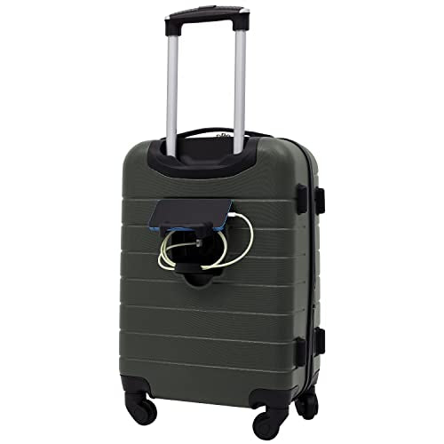 Smart Luggage Set with Cup Holder and USB Port, 20-Inch Carry-On K967