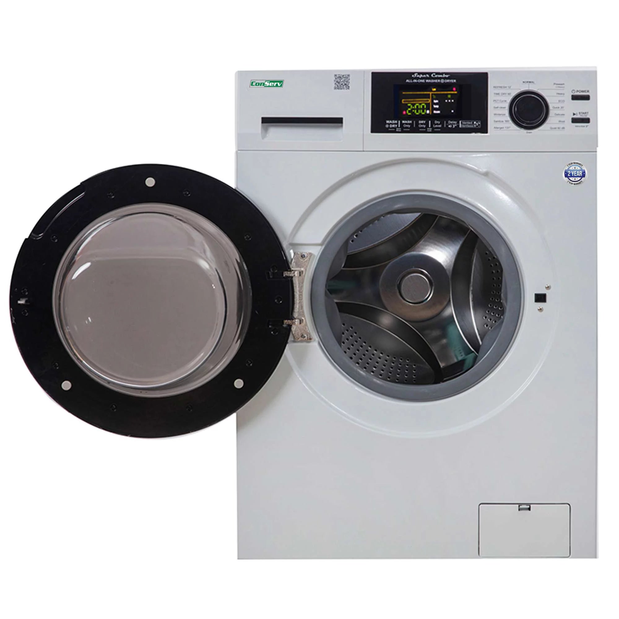 Compact 15 lbs Combo Washer Dryer with Pet Cycle, White F795