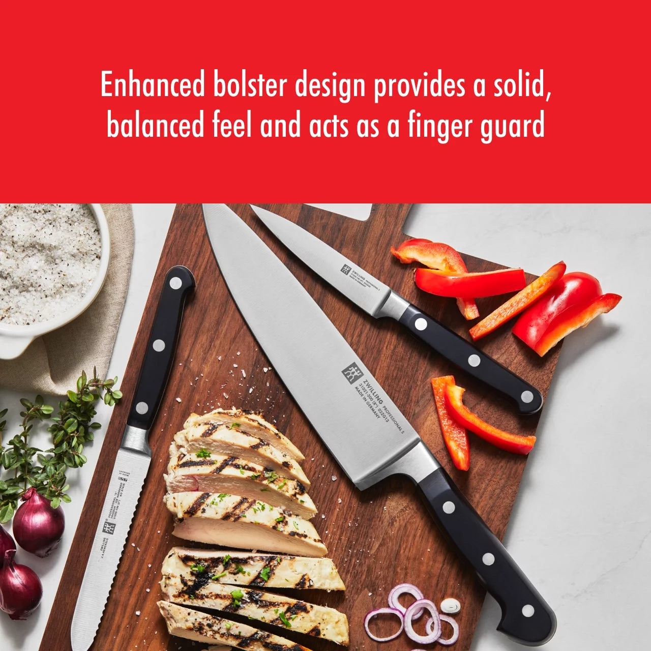 16-pc Knife Set with Stainless Magnetic Knife Bar C2488