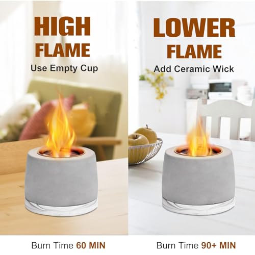 Concrete Tabletop Fire Pit Bowl with Extinguisher H8584