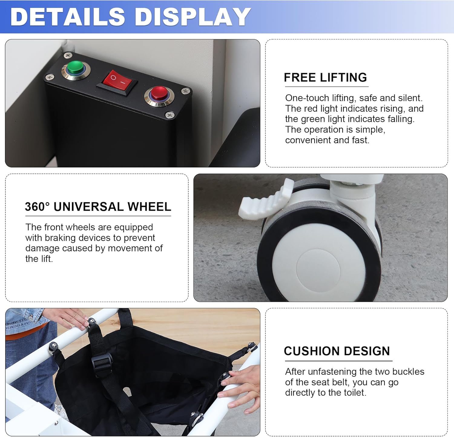 Electric Patient Transfer Lift Chair for Wheelchair to Car Use N7945