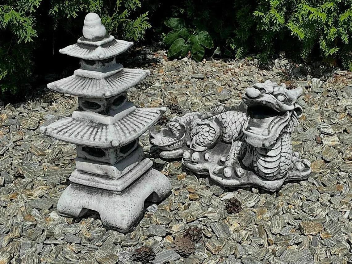 Concrete Pagoda Statue Zen Garden Sculpture A690