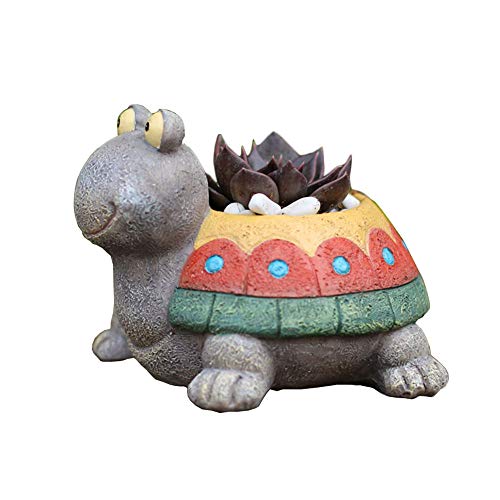 Turtle Shape Resin Succulent Plant Pot for Desk W9212