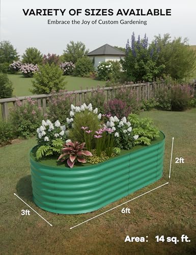 Galvanized Raised Garden Bed for Vegetables, Flowers, Outdoor D165