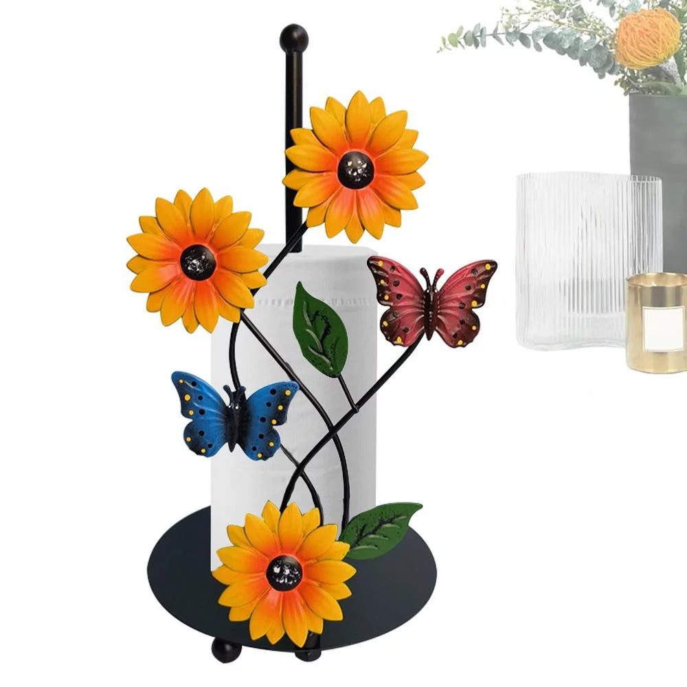 Painted Butterfly Paper Towel Rack for Kitchen F6409