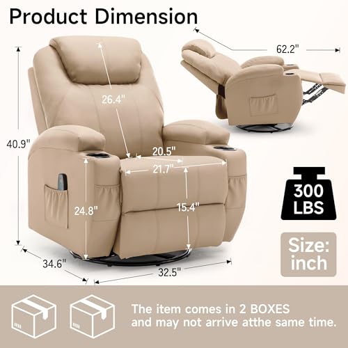 Rocking Recliner Chair with Massage and Heat E368