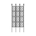 3 Pack Garden Trellis for Climbing Plants,European Style Rustproof Metal Garden Trellis for Vines Plant Vegetable Support,Large Decorative Outdoor Trellis (White, Large)