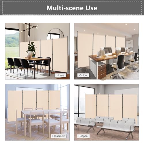 3 Panel Room Divider Folding Partition Privacy Screen, Freestanding Fabric Panel, 102" W x 71" H, Black V153