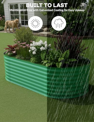 Galvanized Raised Garden Bed for Vegetables, Flowers, Outdoor D165