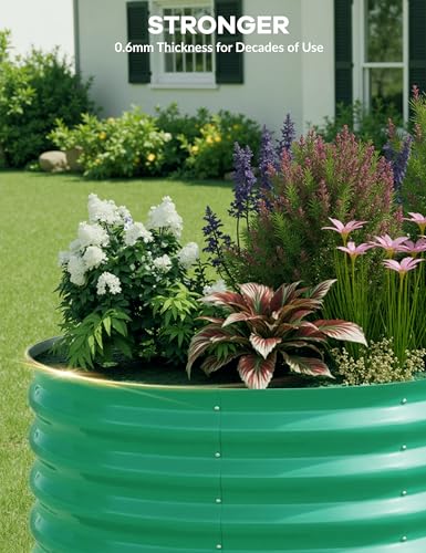 Galvanized Raised Garden Bed for Vegetables, Flowers, Outdoor D165