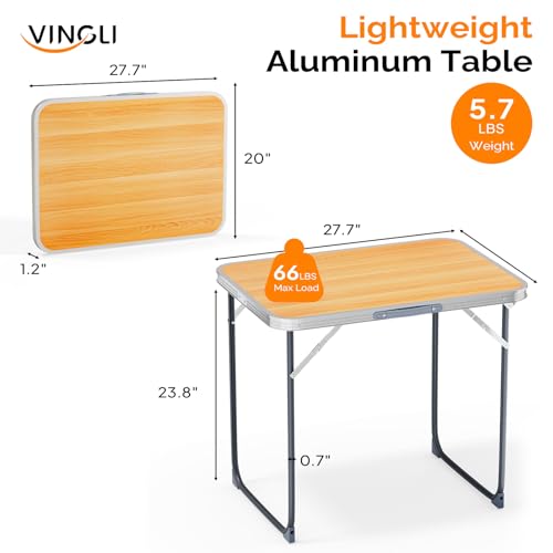 3ft Aluminum Folding Camping Table with Carrying Handle L179408