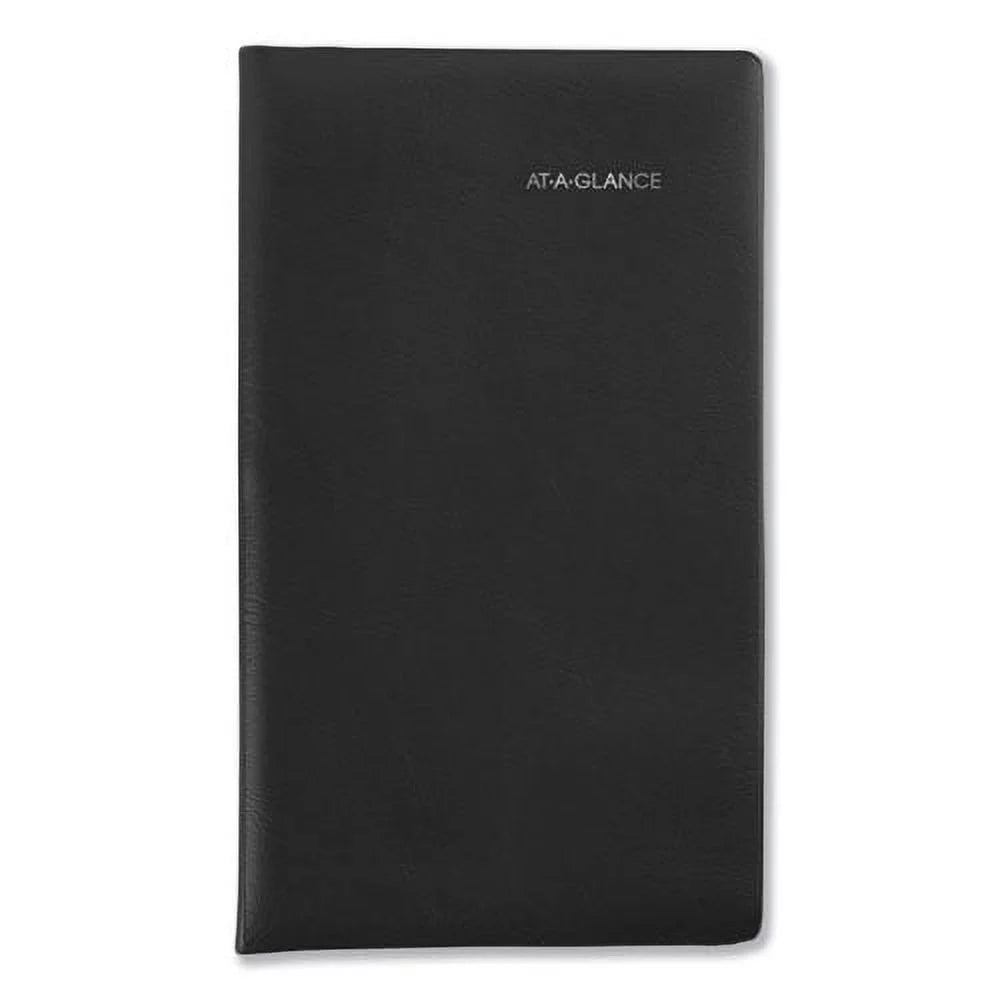 DayMinder Pocket-Sized Monthly Planner, Unruled Blocks, 6 x 3.5, Black Cover, 14-Month (Dec to Jan): 2023 to 2025 | Bundle of 2 Each