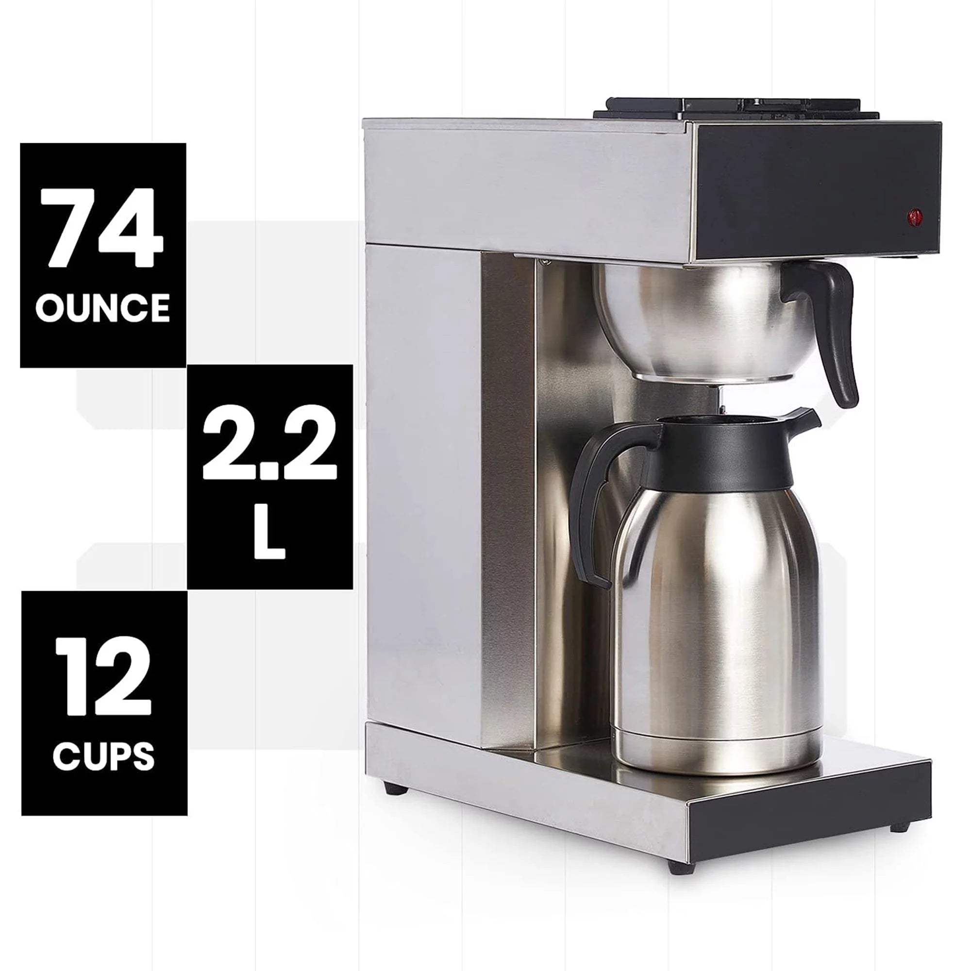 12 Cup Stainless Steel Pour Over Coffee Maker with Airpot I984