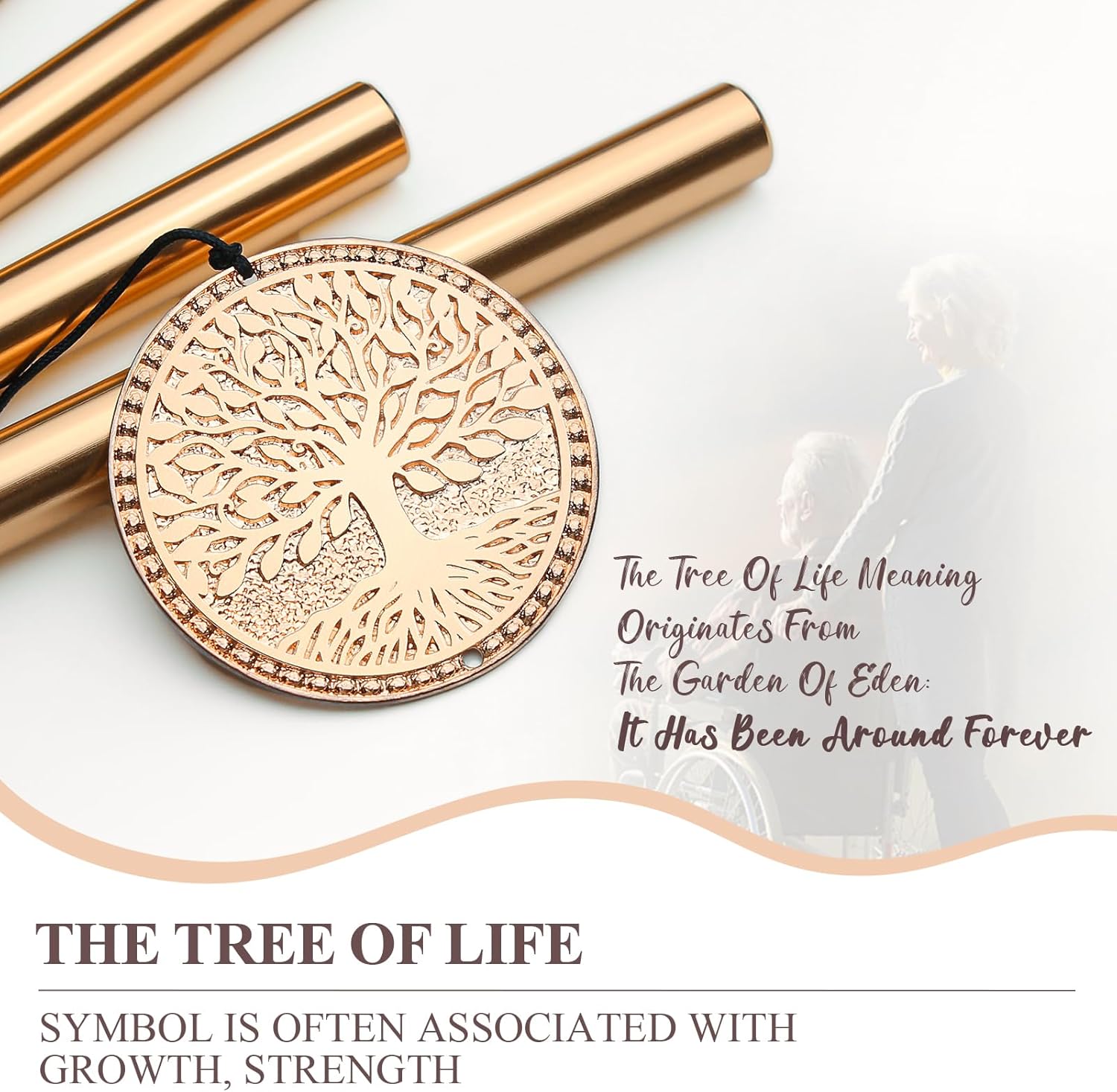 Tree of Life Memorial Wind Chimes for Loss of Loved One B8926