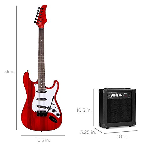 Beginner Electric Guitar Starter Kit with Case, Amp, and Accessories G63095