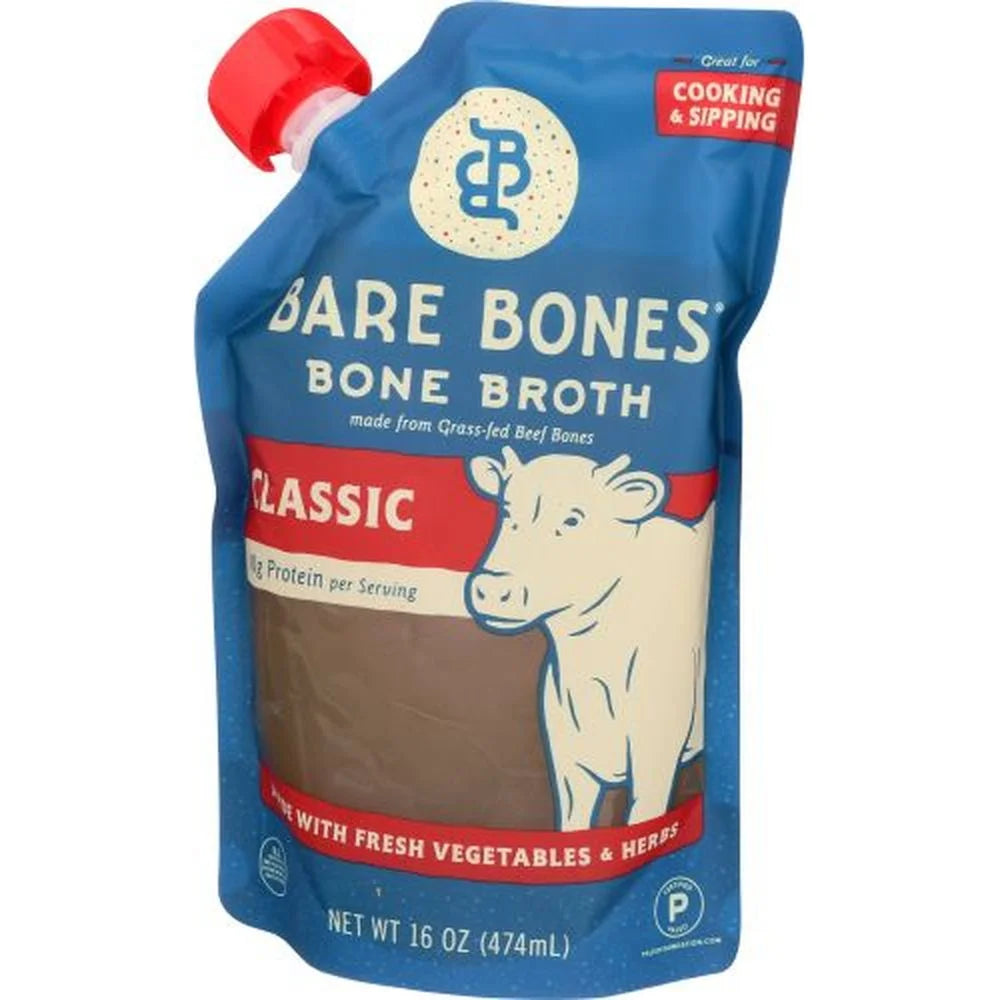 Grass Fed Beef Bone Broth, 16 Ounce, 6 Pack C1369
