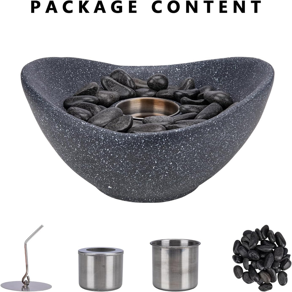 Tabletop Fire Pit, Multi-Fuel Portable Fireplace for Indoor and Outdoor Use X6325