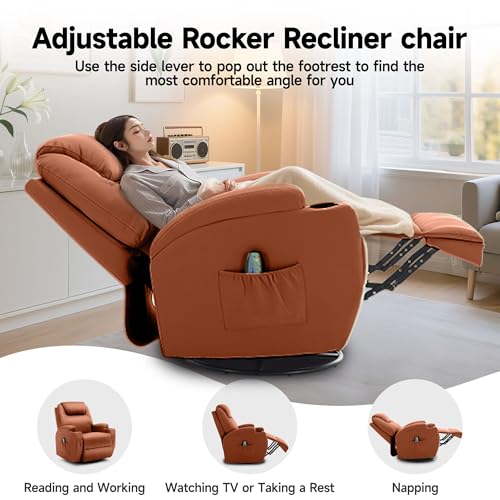 Rocking Recliner Chair with Massage and Heat E368