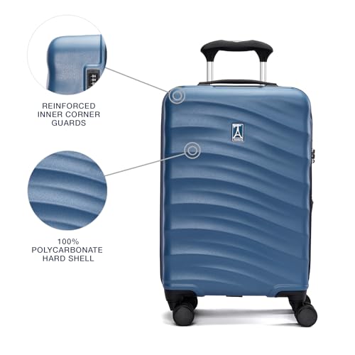 Hardside Expandable Carry-On Luggage with 8 Spinner Wheels and TSA Lock J560758