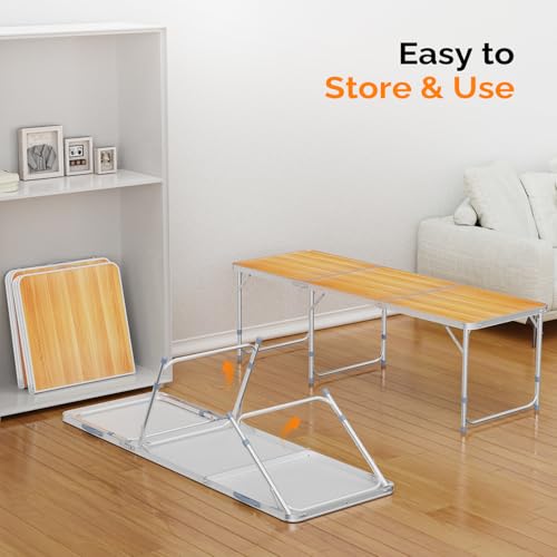 3ft Aluminum Folding Camping Table with Carrying Handle L179408