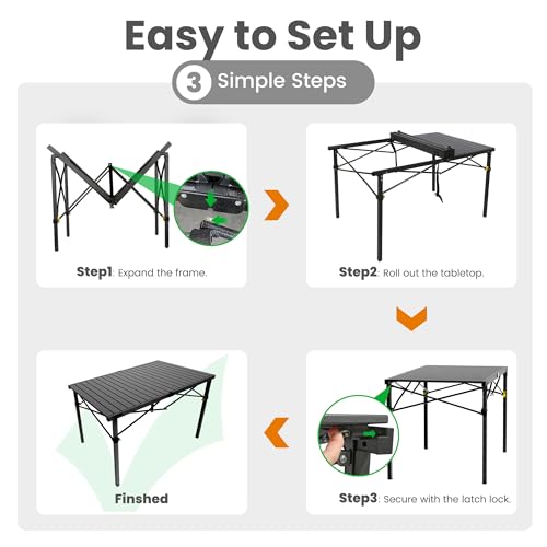 Foldable Camping Table for 2-6 Person with Carry Bag K7030