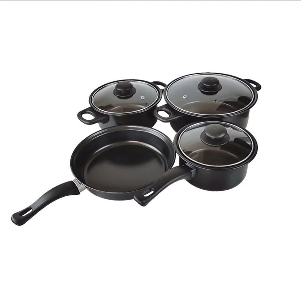Non-Stick Cookware Set, 13 Piece, Portable with Glass Lids J188