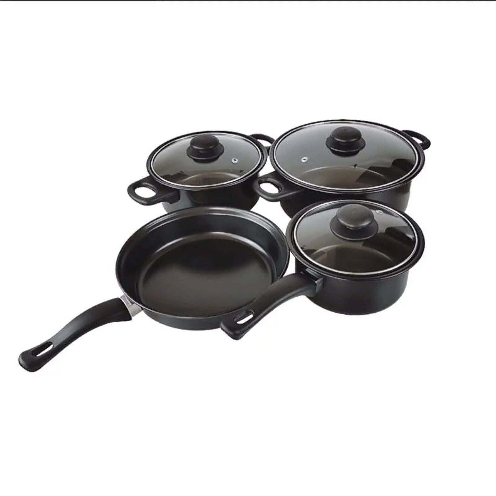 Non-Stick Cookware Set, 13 Piece, Portable with Glass Lids J188