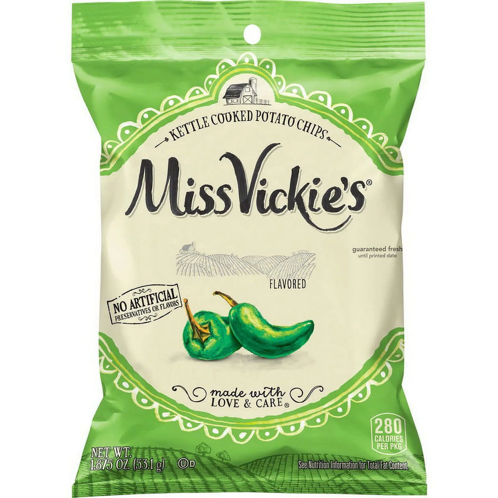 Jalapeno Kettle Cooked Potato Chips, 1.875 oz, 24-Count Case P640334