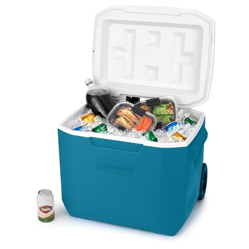 60qt Rolling Cooler with Wheels, Insulated Portable Chiller P88295