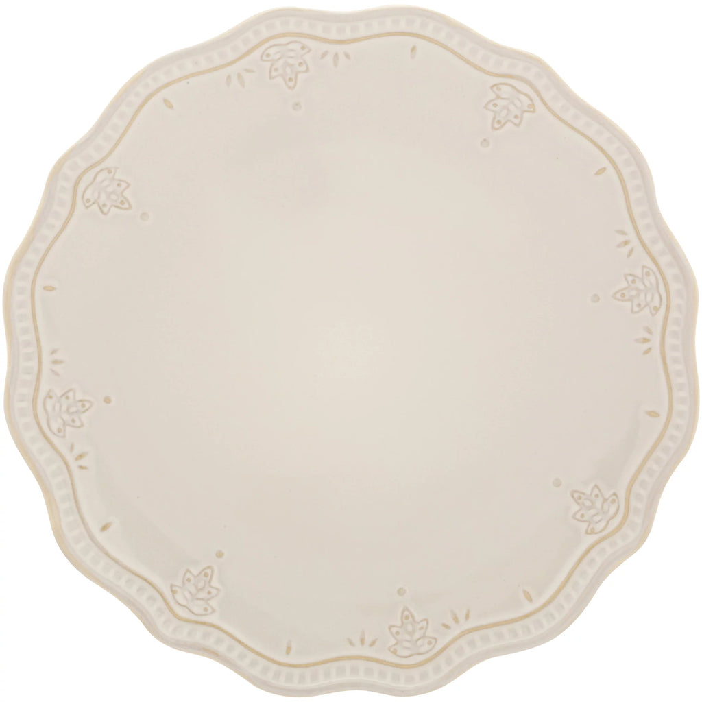 Farmhouse Lace 12-Piece Dinnerware Set, Linen X354
