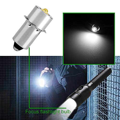 LED Flashlight Bulb DC4-24V, 3W Replacement for 3-16 C&D Cells (1 Pack) E702